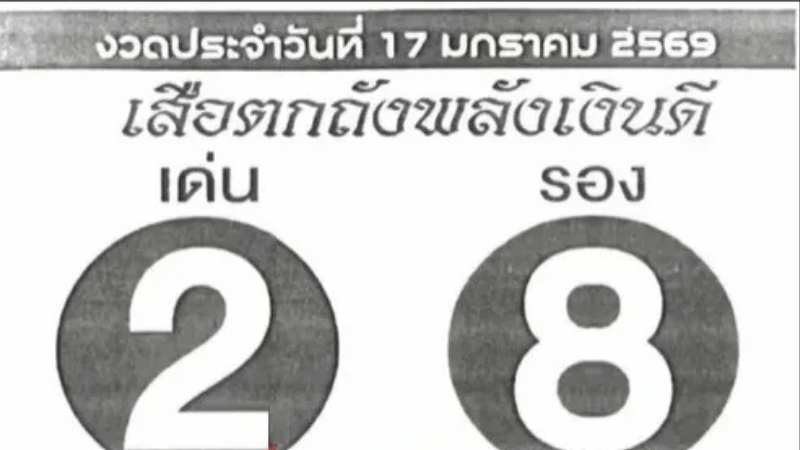 เลขเด็ดเสือตกถังพลังเงินดี 17/1/69 มาแล้ว! งวดนี้แรงมาก รีบส่องก่อนหมดแผง 🐯💰🔥