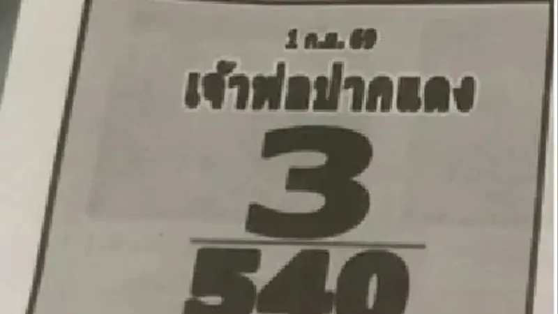 เลขเด็ดเจ้าพ่อปากแดง งวด 1 กันยายน 2569 เปิดชุดเลขเด่น เลขรอง พร้อมแนวทาง 2 ตัว 3 ตัว